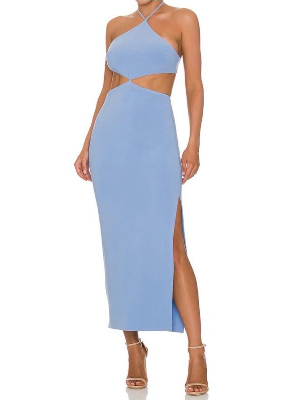 Bec & Bridge Light Blue Cutout Midi Dress